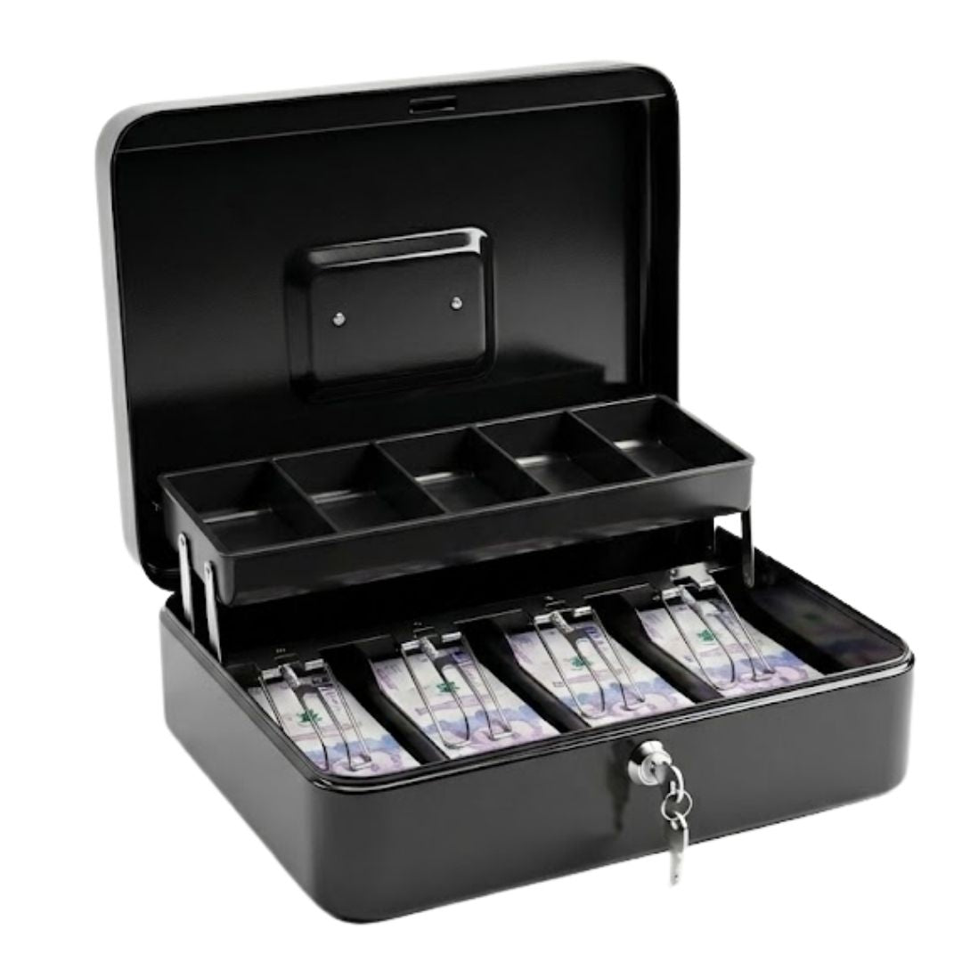Caja de almacenamiento de efectivo con cerradura