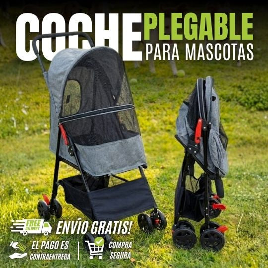 Cochecito plegable para perros y gatos pequeños y medianos