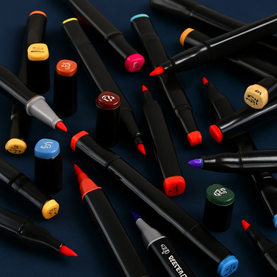 Set X120 Marcadores Doble Punta con Estuche