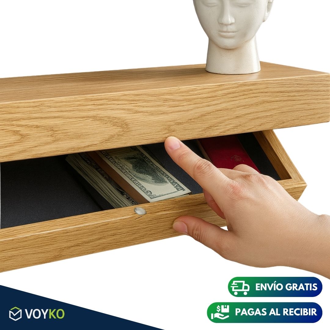 Repisa de pared con compartimento SECRETO