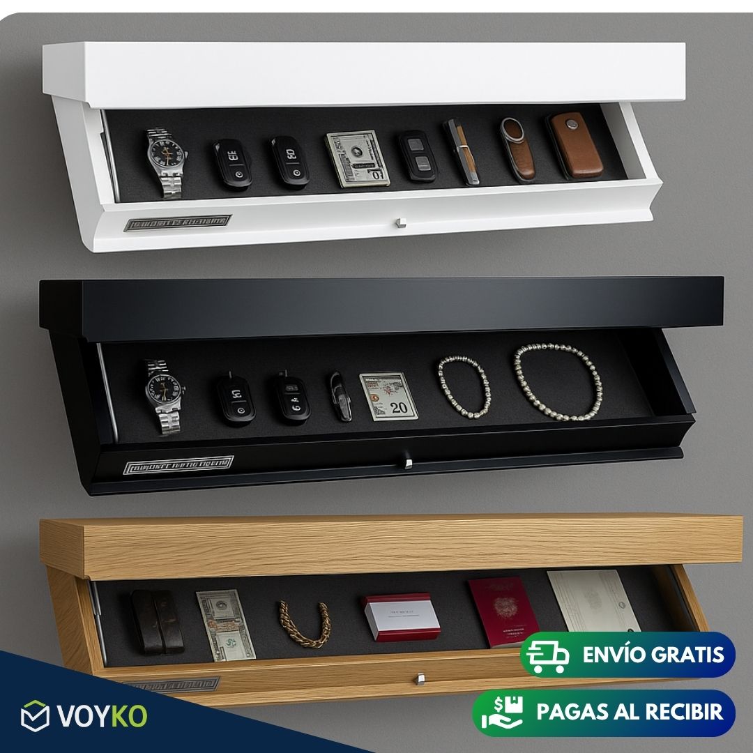 Repisa de pared con compartimento SECRETO