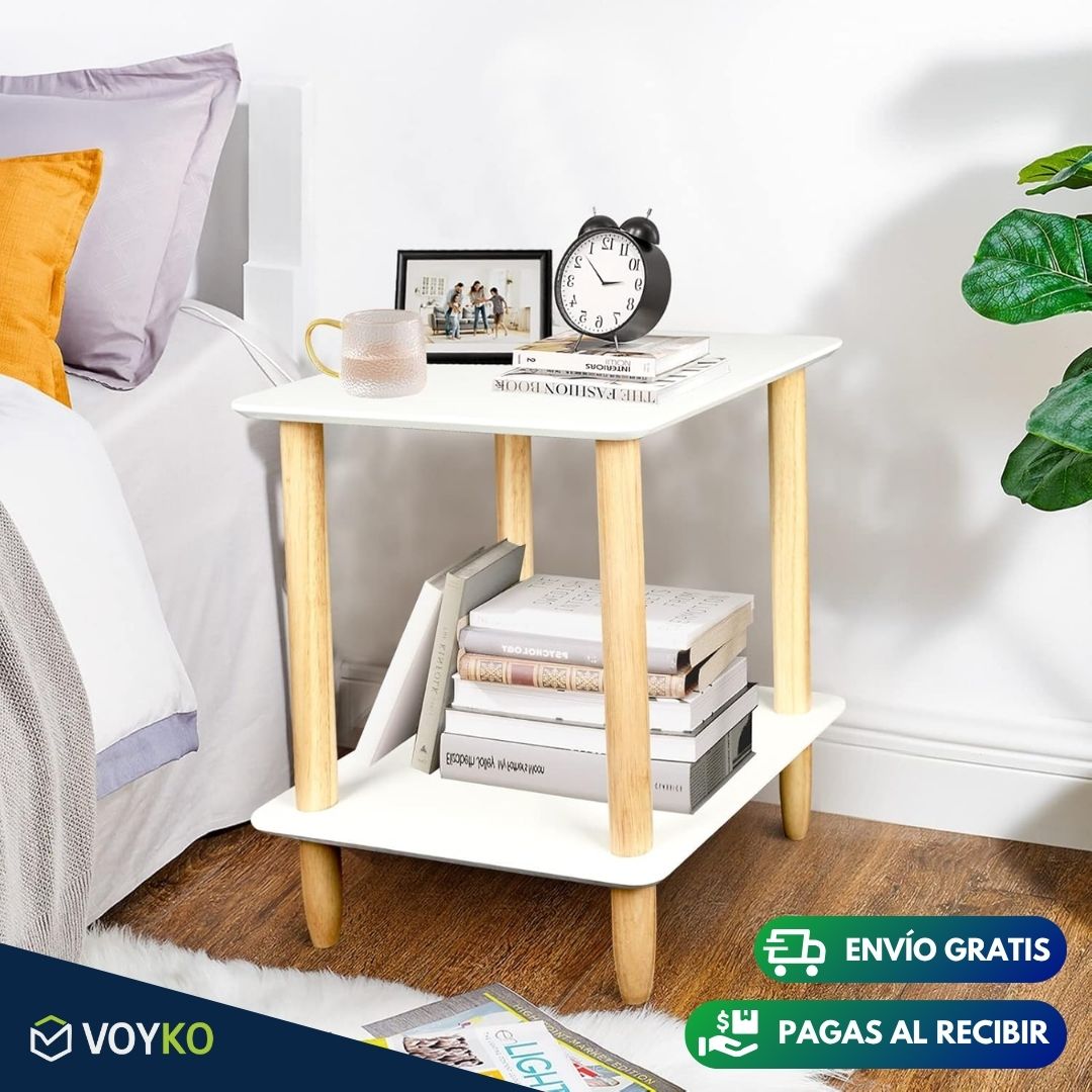 Mesa Auxiliar de Centro de Madera Blanca