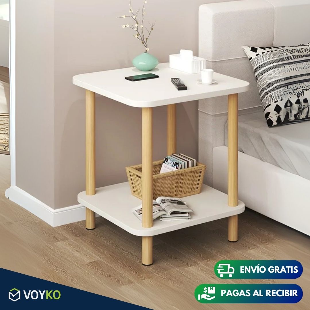 Mesa Auxiliar de Centro de Madera Blanca