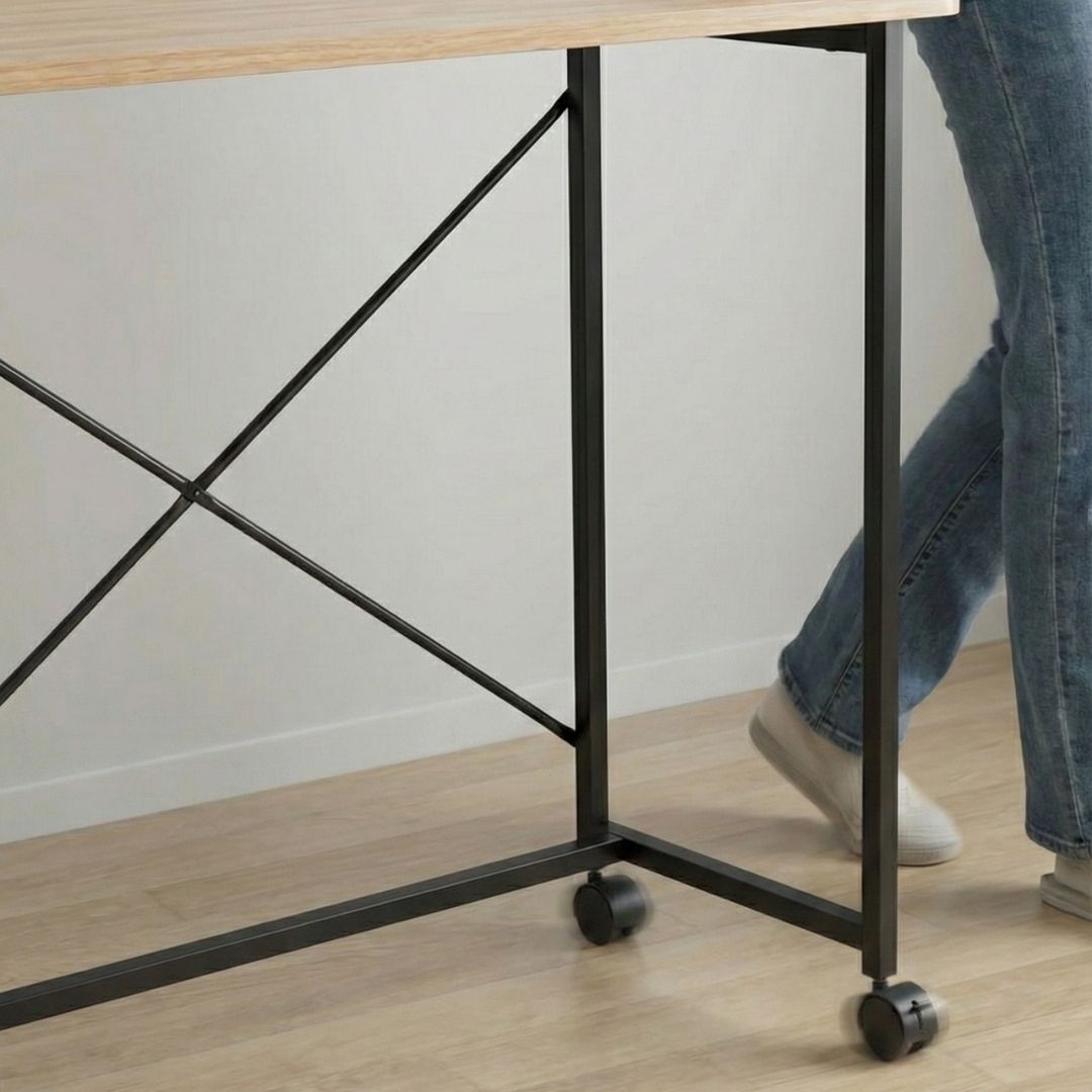 Escritorio Móvil Plegable Madera & Metal PREMIUM